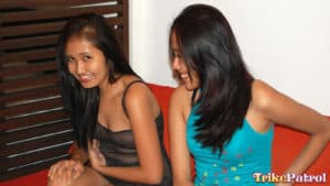 Cute Filipina girls in wild threesome