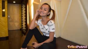 Skinny Filipina Teen Seina on Trike Patrol