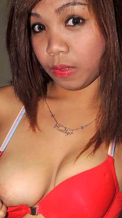 Busty young Philippines bar girl Shakira Urrutia flashes one tit out