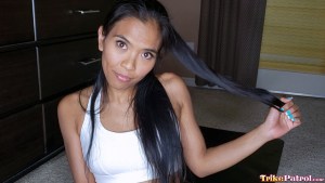Jada poses for Trike Patrol with desires of being a fitness model