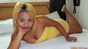 Sexy plumper shows cleavage while modeling in first hardcore feature