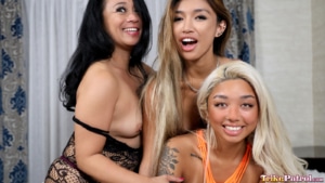 Lingerie clad Filipinas satisfied in hardcore fantasy