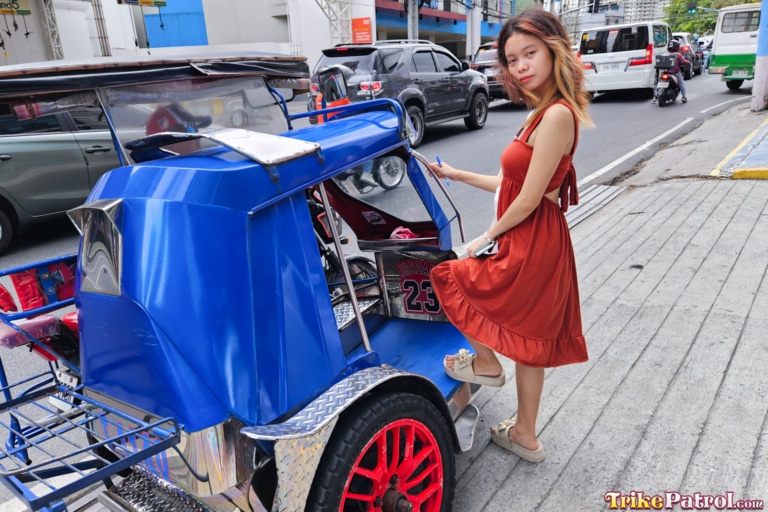Horny Pinay on route for first porn set in Manila