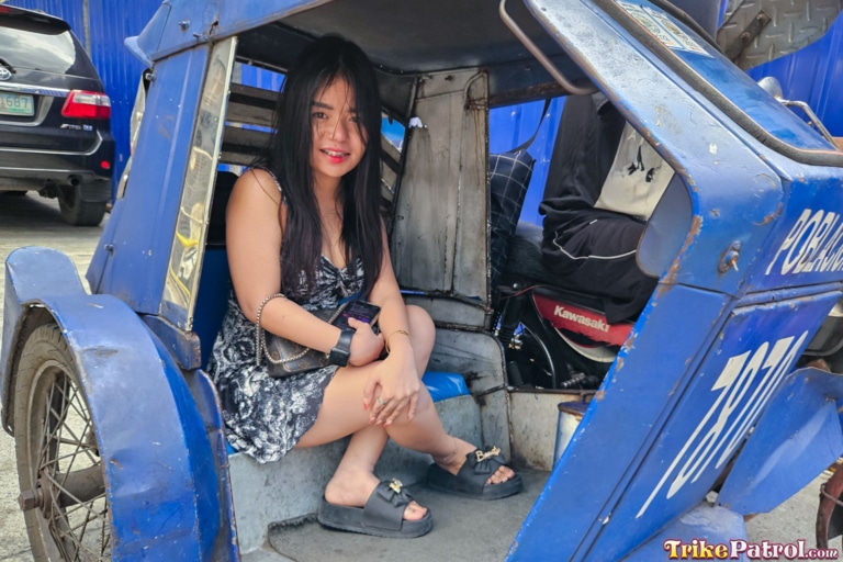 Adorable Filipina board trike en route to her first porn set
