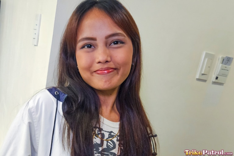 Pretty petite Filipina smiles on set for trikepatrol