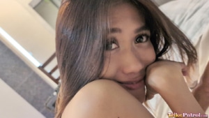 Sweet Filipina face in focus for camera