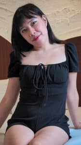Pretty Pinay Allyson Garcia poses in nice black dress